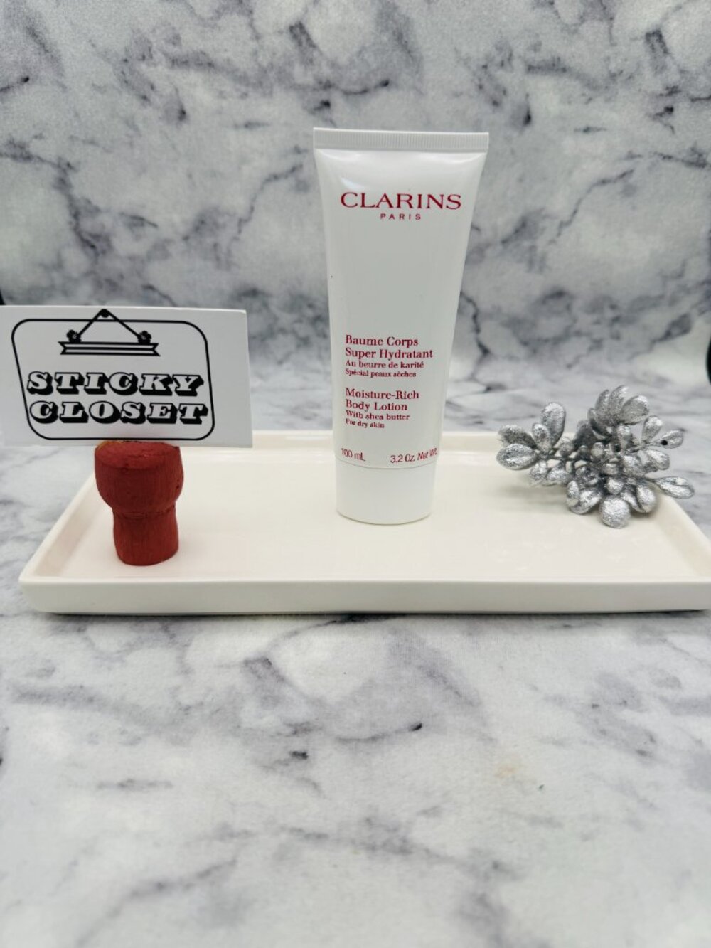 Clarins Skincare,Moisture-Rich Hydrating Body Lotion,Travel Size,100ml,3.2oz-NEW